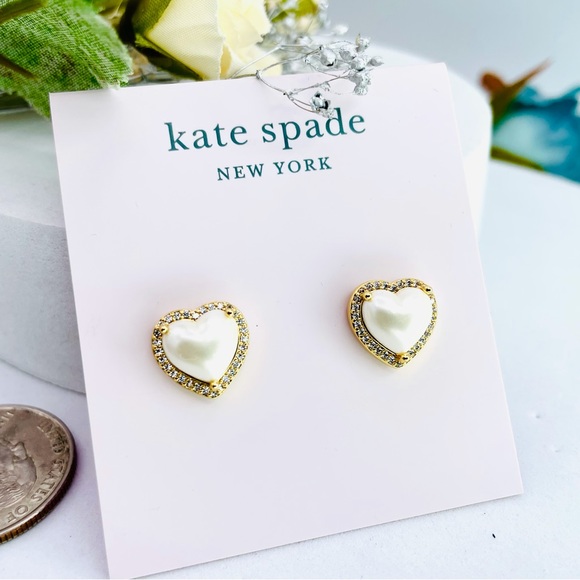 Kate Spade Gold Plated My Love Stud Earrings - Picture 6 of 6